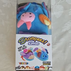 Disney Blue and Pink Kids Stompeez New In Box Slippers